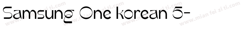 Samsung One korean 5字体转换